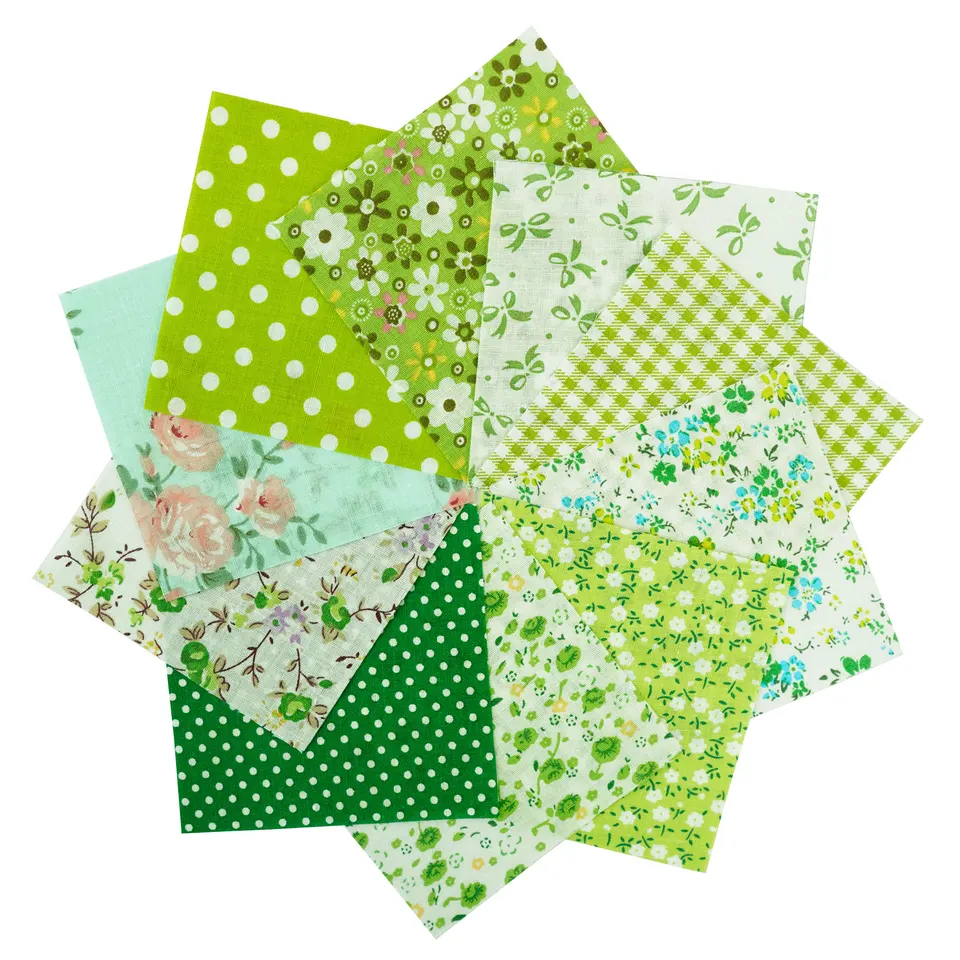 42 Quadrati Di Tessuto In Cotone Per Patchwork - 25x25 Cm, Motivi Floreali, 6 Colori, Per Cucito Creativo E Trapuntatura