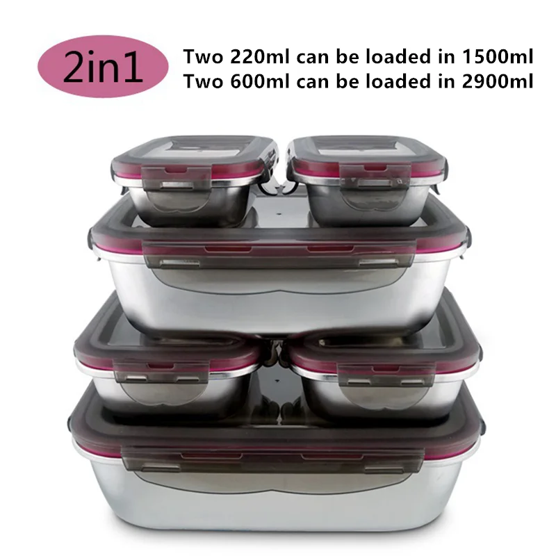 Premium Stainless Steel Leakproof Lunch Bento Box with Microwave Heating Capability