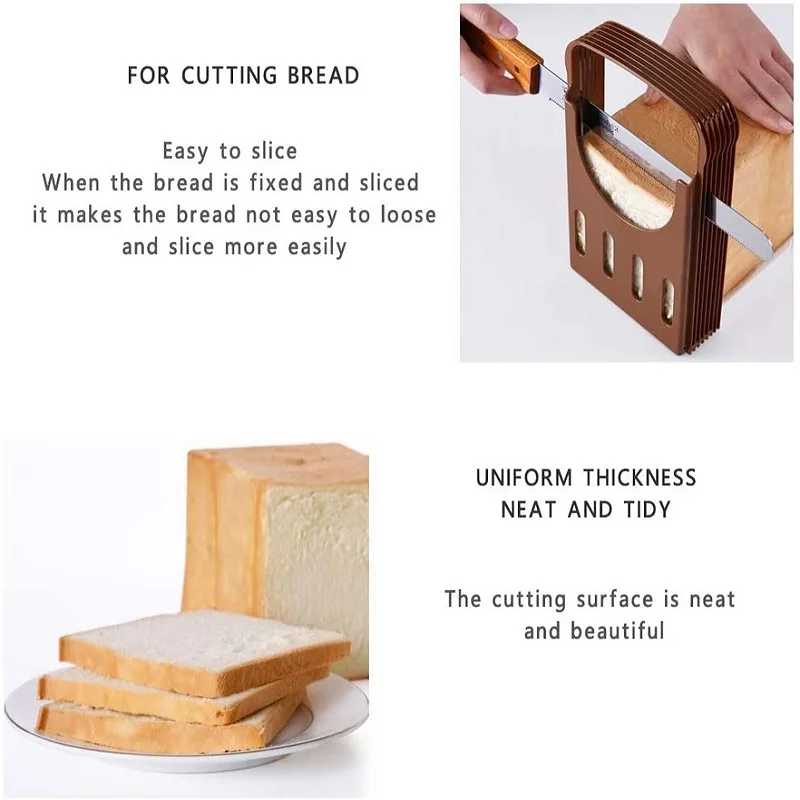 Adjustable Bread Cutting Guide Foldable Loaf Toast Slicer Manual Bread  Cutting Household Kitchen Baking Tools - AliExpress