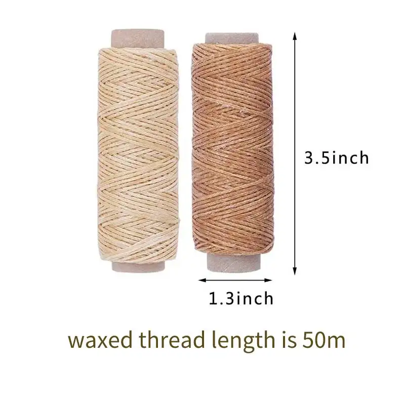 Leather Sewing Tools 36 Colors 50m Waxed Thread for Hand Sewing Leather and Bookbinding KAOBUY Leather Sewing Thread Hand Stitching Thread leather craft tools,leather sewing tools