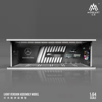 TimeMicro+Moreart 1:64 Scale Diorama Car Garage Model Assemble LED Lighting Car Parking Lot Backdrop Display Scene Model 2