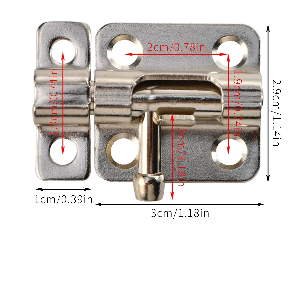 Door Security Slide Latch Lock with 6 Screws 1 Pack/2 Pack Keyless Entry Duty Iron Sliding Easy to Install Gate door latch,door bolt