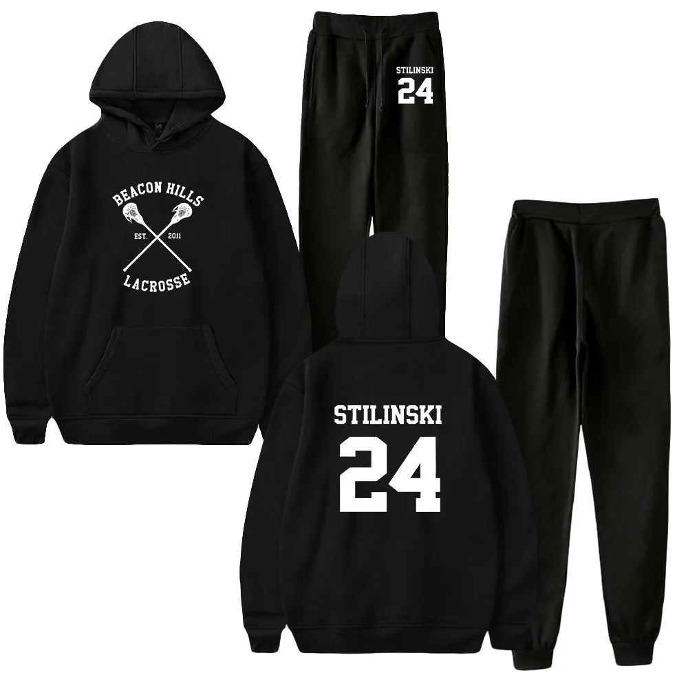 

Teen Wolf Two Piece Set Unisex Hoodie Sweatpants STILINSKI 24 Harajuku Streetwear DUNBAR 9 Fashion Clothes Men Women Suit