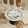 JY1210 Round Table Mat Waterproof Oil Resistant Washable Circular Coffee Table Mat with High-end Leather Silicone Tablecloth 4