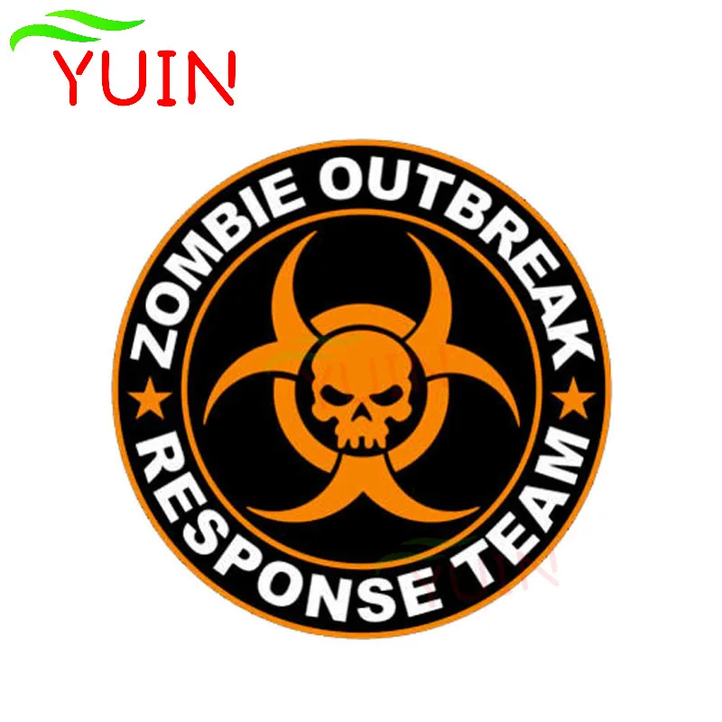 ZOMBIE OUTBREAK RESPONSE TEAM Orange Classic Car Sticker Accessories Personalized PVC Bumper Waterproof Sunscreen Decal 9*9cm | Автомобили