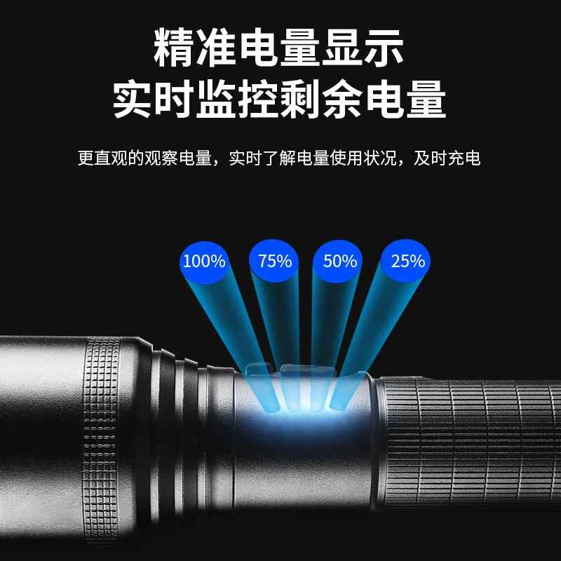 20 개 새로운 P560 손전등 Led 강한 빛 듀얼 스위치 전기 디스플레이 Usb 충전 18650 방수 줌