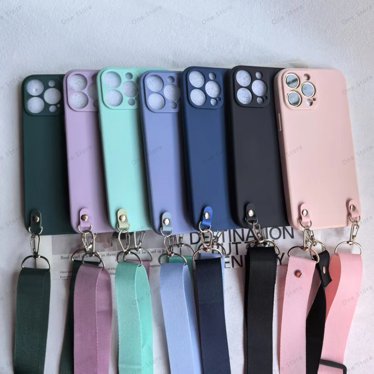 Versatile Crossbody Lanyard Necklace and Wrist Strap Phone Case with Cord Cover