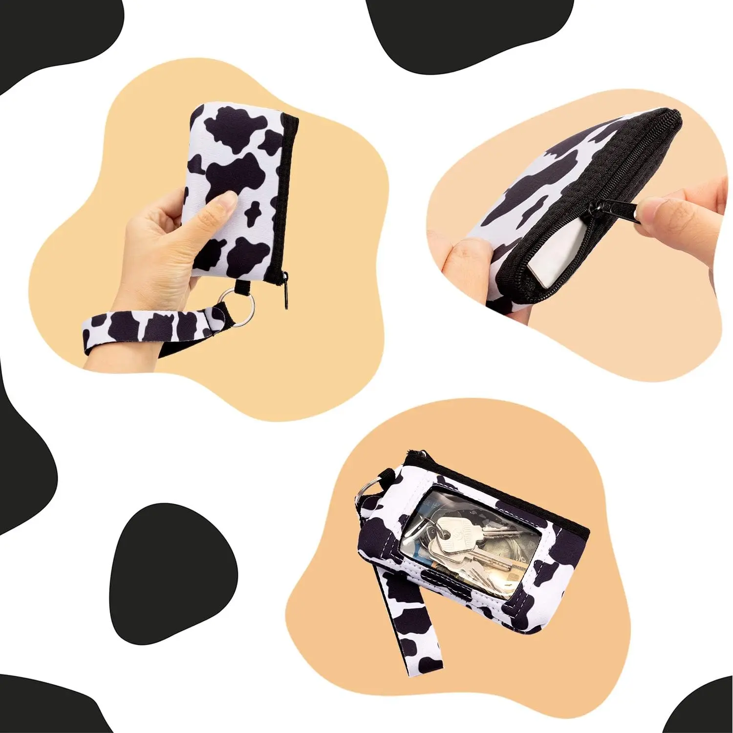 4-Piece Sunflower Neoprene Wristlet Set