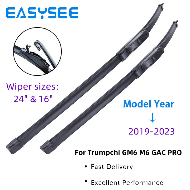 

For Trumpchi GM6 M6 GAC GN6 2019~2023 Car Wiper Blade Accessories Front Rear Windscreen Rubber Brushes Cutter Strip Cleaning