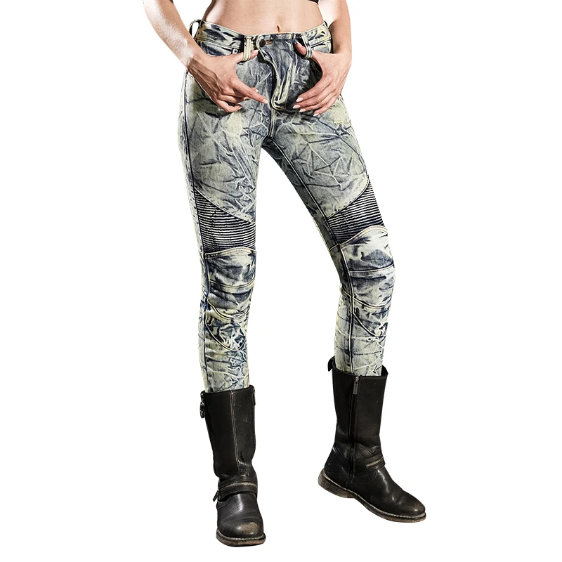 

Uglybros Summer Breathable Slim Fit Woman Motorcycle Jeans Outdoor Riding Protective Motorbike Trousers Pantalones Motocross