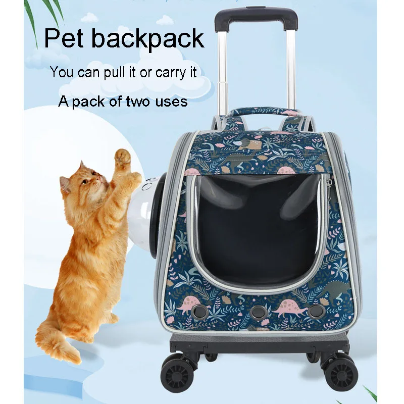 Detachable Pet Trolley Case Carrier Cats Dogs Bag Universal Large  Expandable Cat Carrier with Wheels Double-layer Pet Carrier - AliExpress