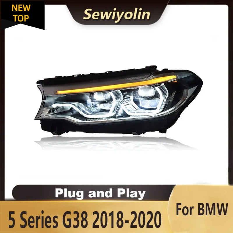

For BMW 5 Series G38 2018-2020 Car Accessories Headlight Assembly LED Lights Lamp DRL Signal Plug And Play Daytime Running