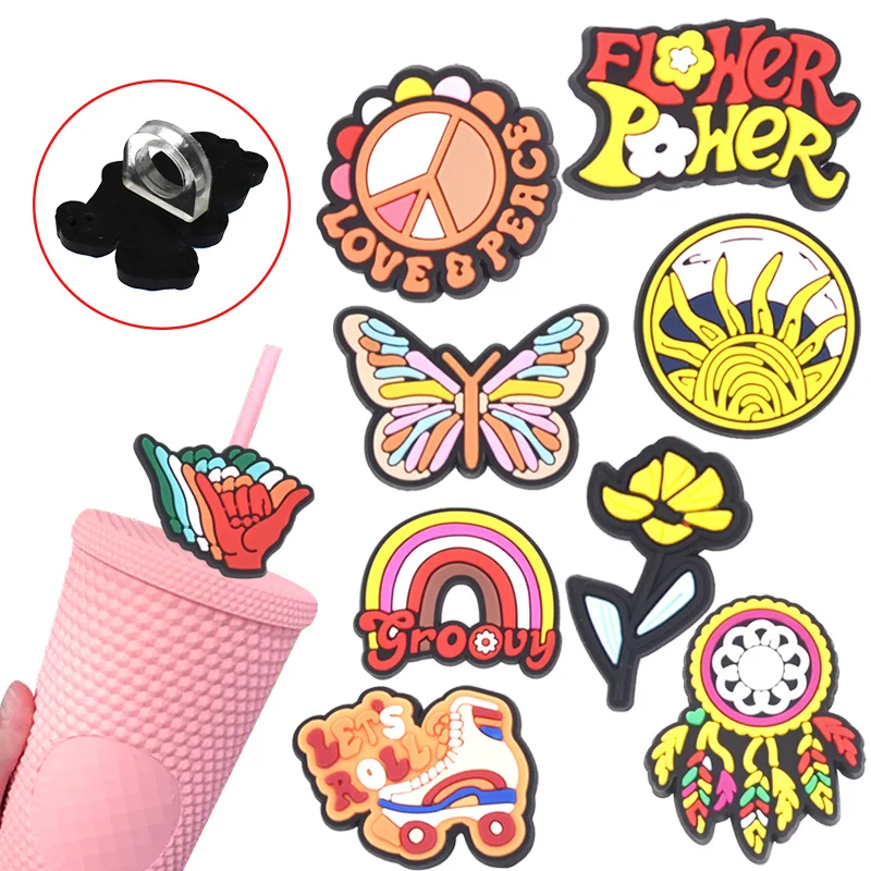 1PCS New Design Cheerleading straw topper PVC Cheer mom dad charms straw  toppers for tumblers party charms pen toppers - AliExpress