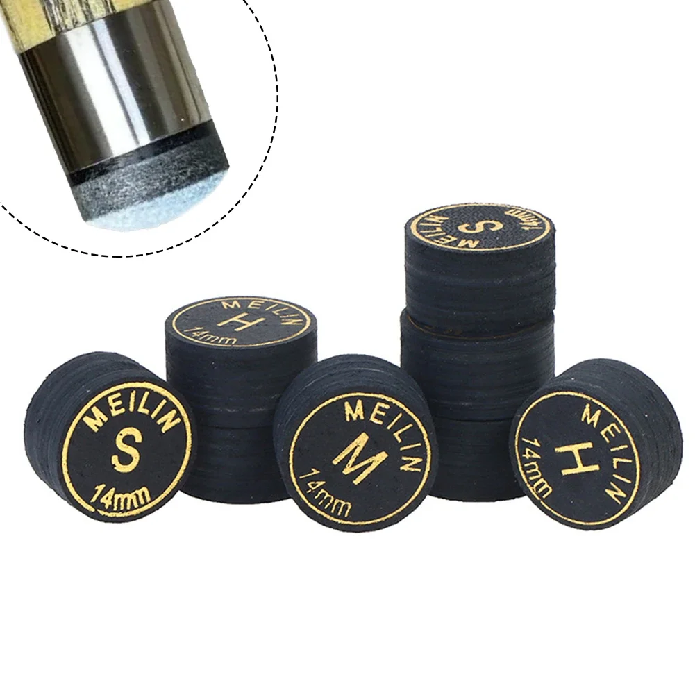 Description Picture 3 of item1PC H/M/S/SS 14mm Japan Standard Pool Cue Tip Billiard Pigskin Cue Stick Tip 9 Layers Snooker Billiard Accessories