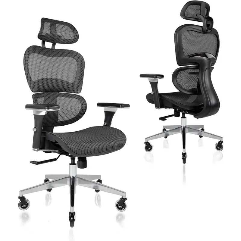 

Ergo3D Ergonomic Office Chair - Rolling Desk Chair with 3D Adjustable Armrest, 3D Lumbar Support and Blade Wheels - Mesh