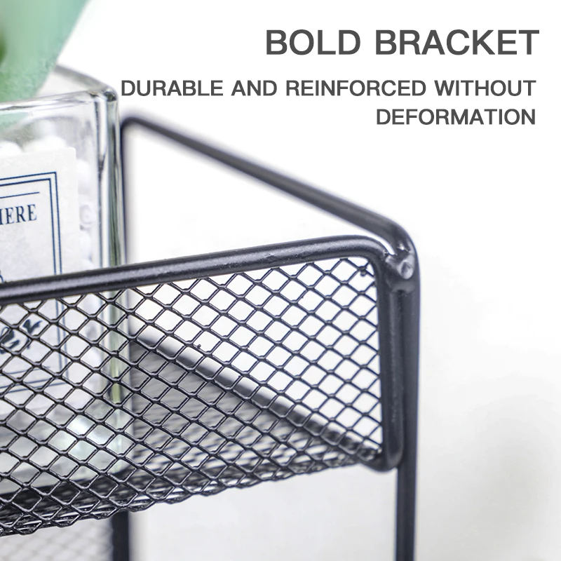 Wall file rack with bottom flat tray, office hanging folder magazine rack, including designer label hook set 5