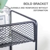Wall file rack with bottom flat tray, office hanging folder magazine rack, including designer label hook set 5