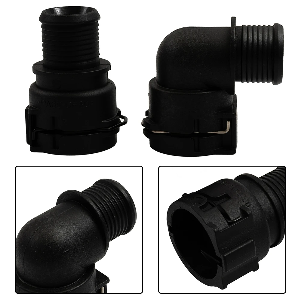 

Heater Hose Connector ABS Accessories Black Compatibility 950893634 Inlet Part Replacement Wear-resistacne 2Pcs