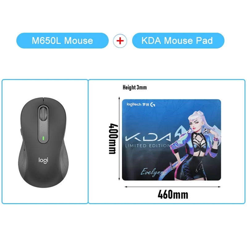 pink mouse gaming World premiere Logitech Bluetooth Mice Signature M650 M650 L Wireless Mouse Sensor Technology Logitech Advanced Optical wireless mouse with usb c Mice