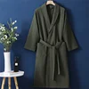 100% coton Couple Robe gaufre peignoir Robe Kimono Yukata maison vêtements décontracté femmes vêtements de nuit printemps été vêtements de détente