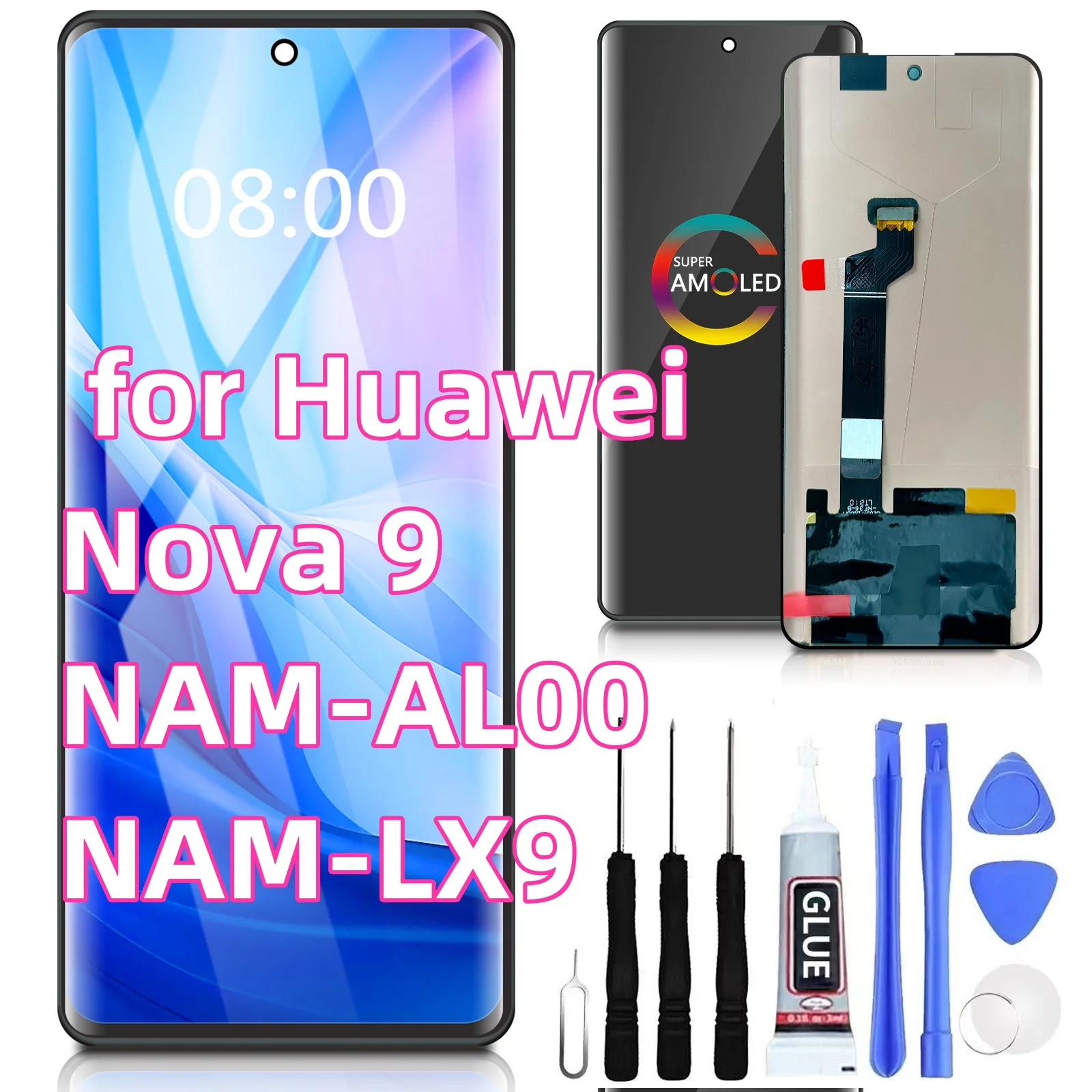 

ЖК-дисплей 6,57 дюйма для Huawei Nova 9, телефон с цифровым преобразователем сенсорного экрана в сборе для Huawei Nova9, запасные части для ЖК-дисплея