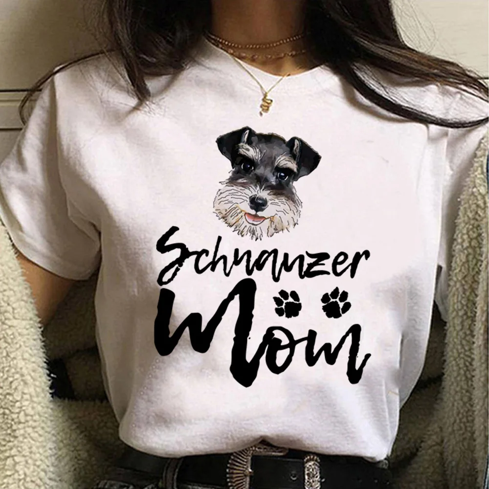 

Schnauzer top women streetwear funny Tee female harajuku clothes