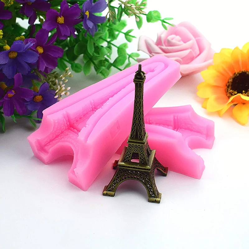 Paris Eiffel Tower Silicone Mold, 3D Chocolate Fondant Mold for DIY Cake Decorating, Mini Soap Resin Polymer Clay Mould
