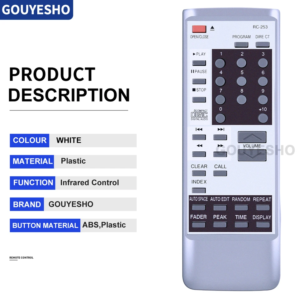 CDプレーヤーリモコン RC-17DR CDプレーヤーリモコン RC-17DR CDプレーヤーリモコン RC-17DR