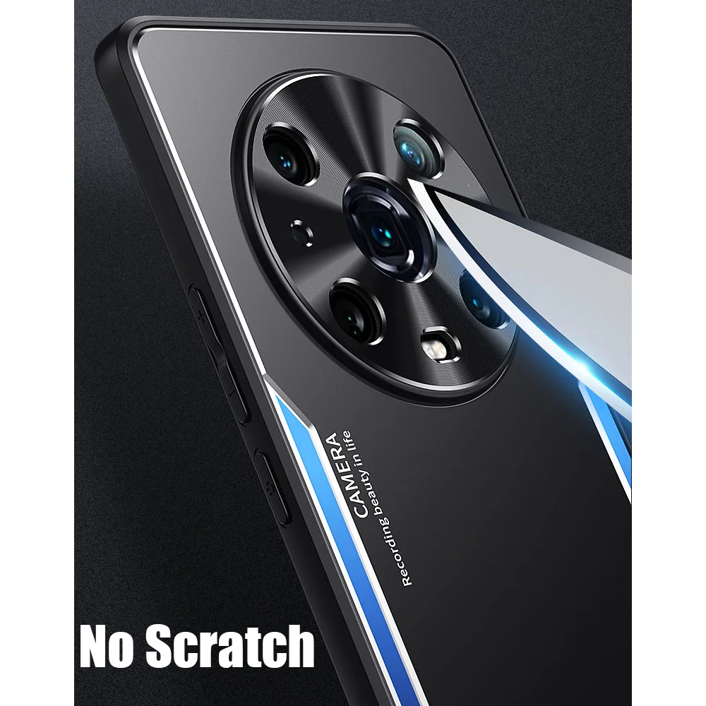 Luxury Metal Case for Honor Magic 4 Pro Phone Cases camera Protective back cover Magic 4 Soft TPU Soft edge bumper Stand coque 6