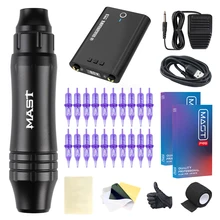 

Mast P10 Ultra Pen Rotary Tattoo Machine Kit with LCD Power Bank Rechargeable Battery Tattoo Permanent Makeup Cartridge Set