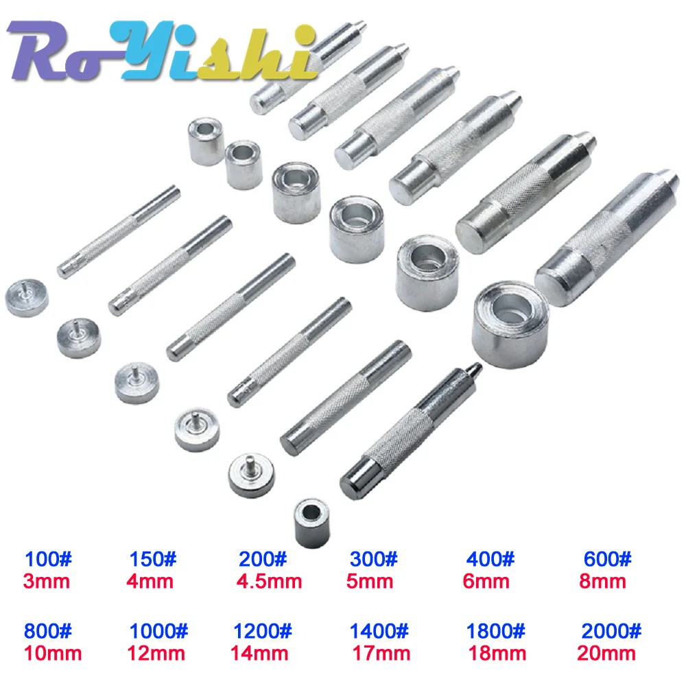 1 Set Handmade Metal Eyelets Mold Tool 3.0-20mm Eyelets Tool Grommet installation Carbon Steel DIY Accessories eyelet punch tool set,grommet punch tool,grommet tool kit,grommet tool