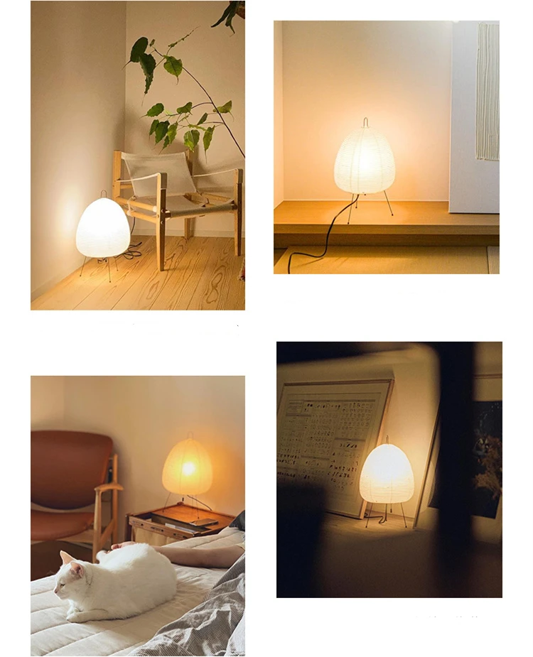 Japanese Rice Paper Lantern Led Table Living Room Bedroom Bedside Study Hotel Homestay Art Creative Decor Tripod Floor_voghion.com