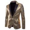 Men's Suit Round Sequin Pocket Single Row Button Wedding Groom Stage Show Hosting Dinner Menswear Bar Dance Casual Men Blazer 6