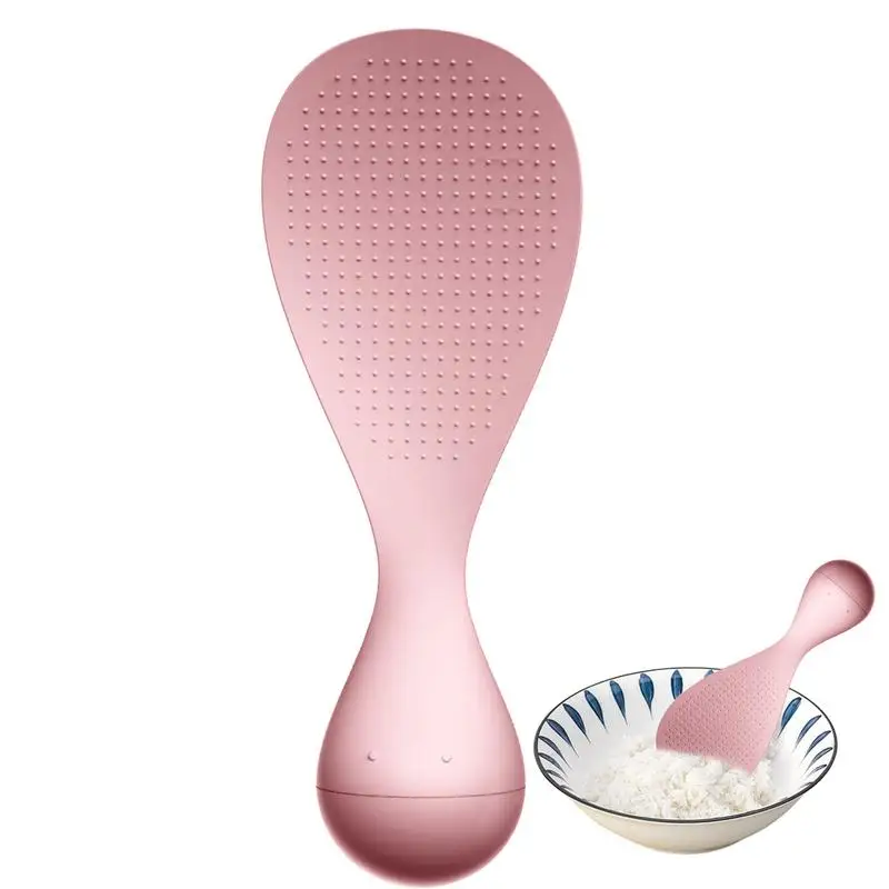 Silicone Cooking Spoon 1Pcs Spoon Tumbler Design Non-stick Rice Cooking Spoon Stand-Up Rice Spatula Sushi Sticky Sweet Kitchen Gadgets