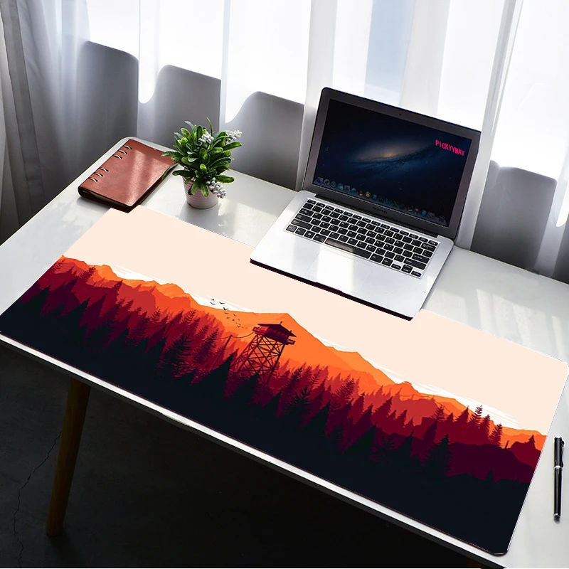 

Deep forest firewatch Laptop Gamer Mousepad Gaming Mouse Pad Large Desktops For Computer Gaming Table Deak Mat for CSGO LOL DOTA