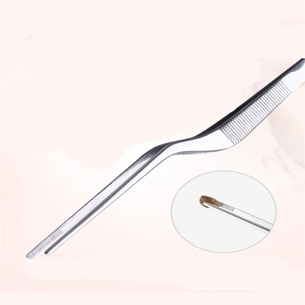 Silver Professional Stainless Steel Oral Cleaner Ear  Wax Removal Nail Clip Ear Tweezer Ear Care Tools Ear Cleaning Clip