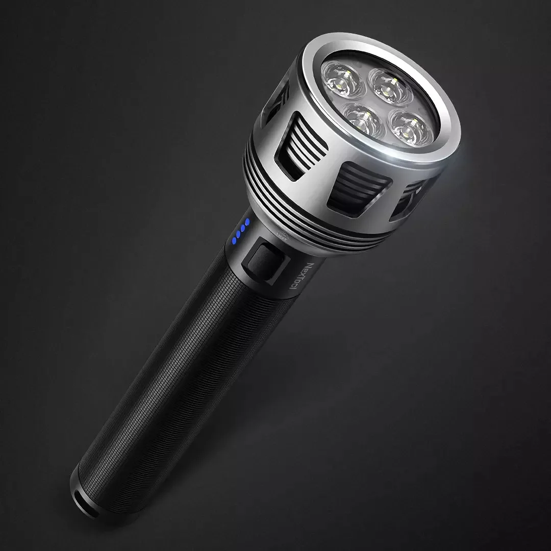 NexTool Thunder Search Strong Light Flashlight Type c Charging 3600 Lumens Waterproof Portable Shoulder Strap Home