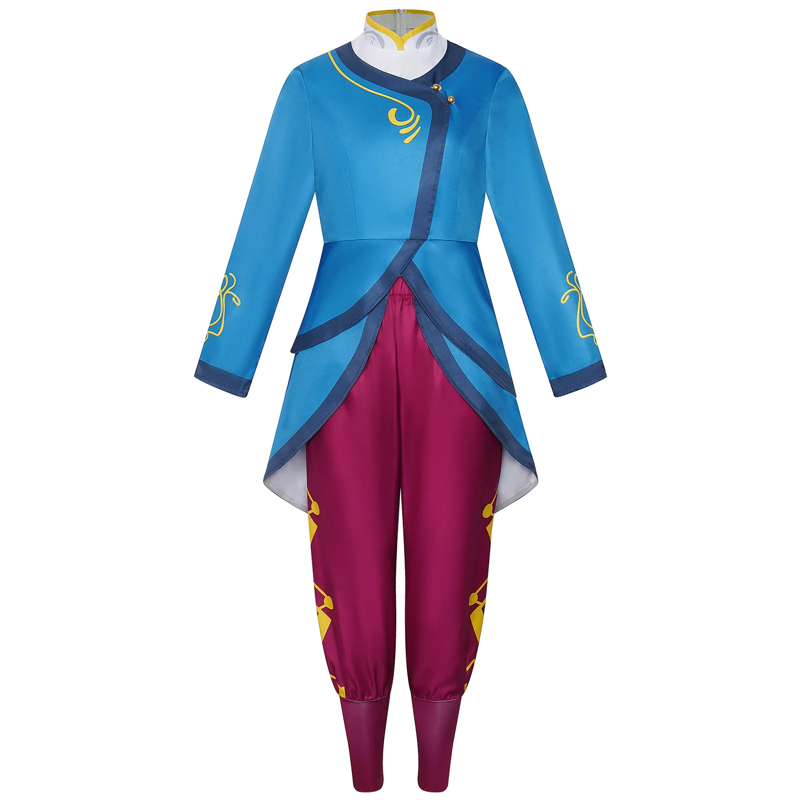 Spellbound: Ellian Princess | Blue Printed Cheongsam-Style Dress Costume Cosplay 21 Generic Blue Printed Cheongsam-Style Dress Costume for Girls (Unofficial)