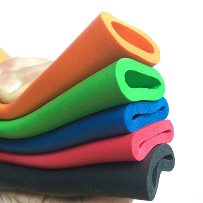 1Meter Colorful Flame Retardant NBR Smooth Sponge Tube Rubber Foam Grip Cover Sponge Sleeve Home Gym Fitness Equipment Handlebar