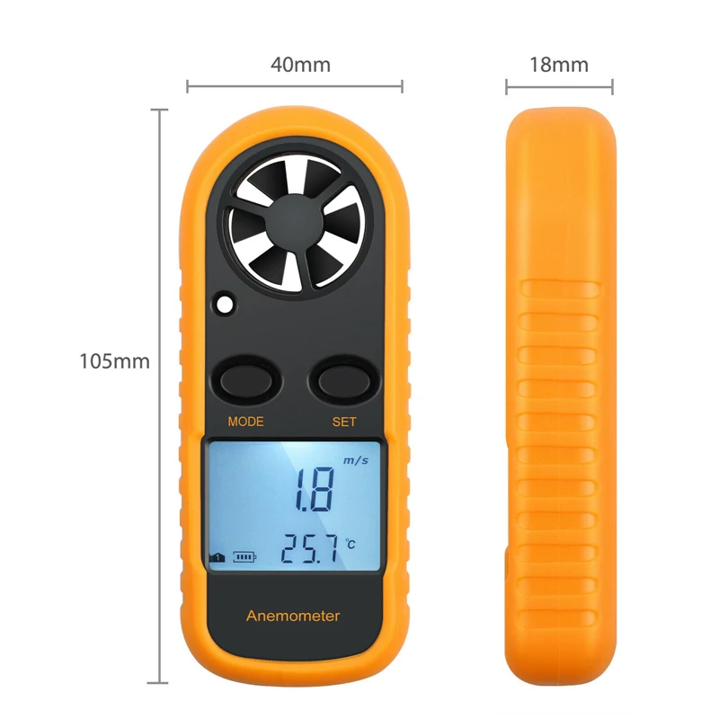 Description Picture 5 of itemDigital Anemometer Gm816 Hand-held Thermometer Wind Speed Meters Monitor Anemometro Gauge Speed Counters Speedometer