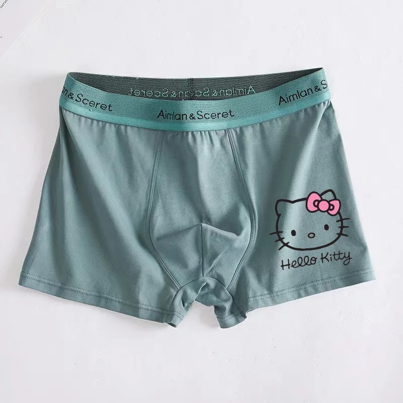 thumbnail image 1 of Ropa interior para parejas, ropa interior de Hello Kitty para mujer, pantalones de cintura baja con tanga de color liso y dibujos animados, accesorios para niñas, 1 of 5