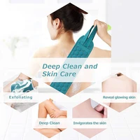 Ensemble d'épurateur corporel exfoliant – comprend un épurateur de dos, un gant de bain et une éponge de bain de douche Loofah 4