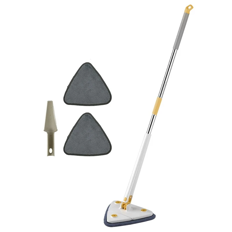 

1Set Triangle Mop 360° Rotatable Spin Cleaning Mop Adjustable Squeeze Water Absorption Home Floor Tools Wet And Dry Use