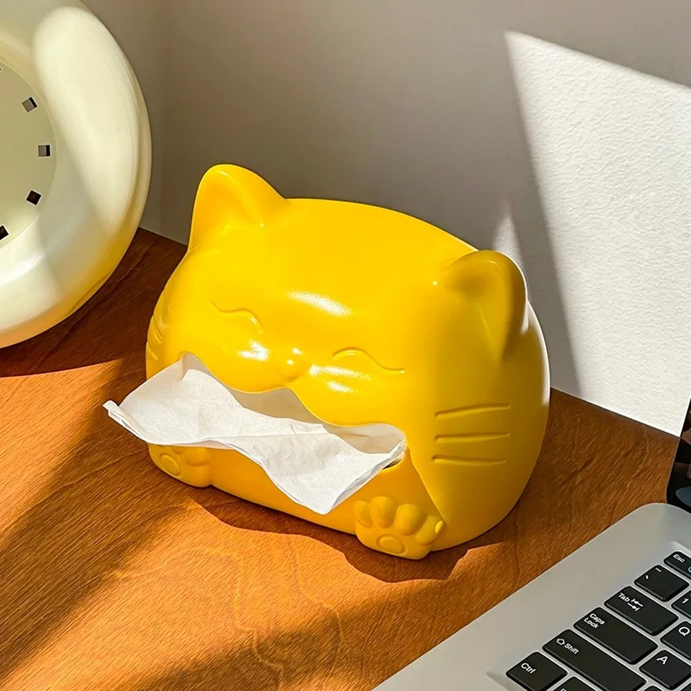 Tissue Storage Box Model Cat Tissue Box Collectible Creative Napkin Storage Box Cute Cartoon Animal Napkin Holder Children/