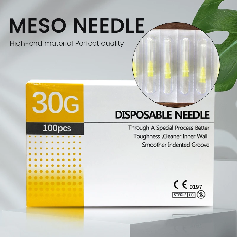 18G 25G 27G 30G 31G 32G 34G Sterile Single Use Needle Small Painless Teeth Irrigator Eyelids Tool Parts Skin Care Tool