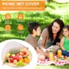 Hand-Woven Food Tent Basket Tray Fruit Vegetable Bread Storage Basket Simple Atmosphere Outdoor Picnic Mesh Net Cover 4