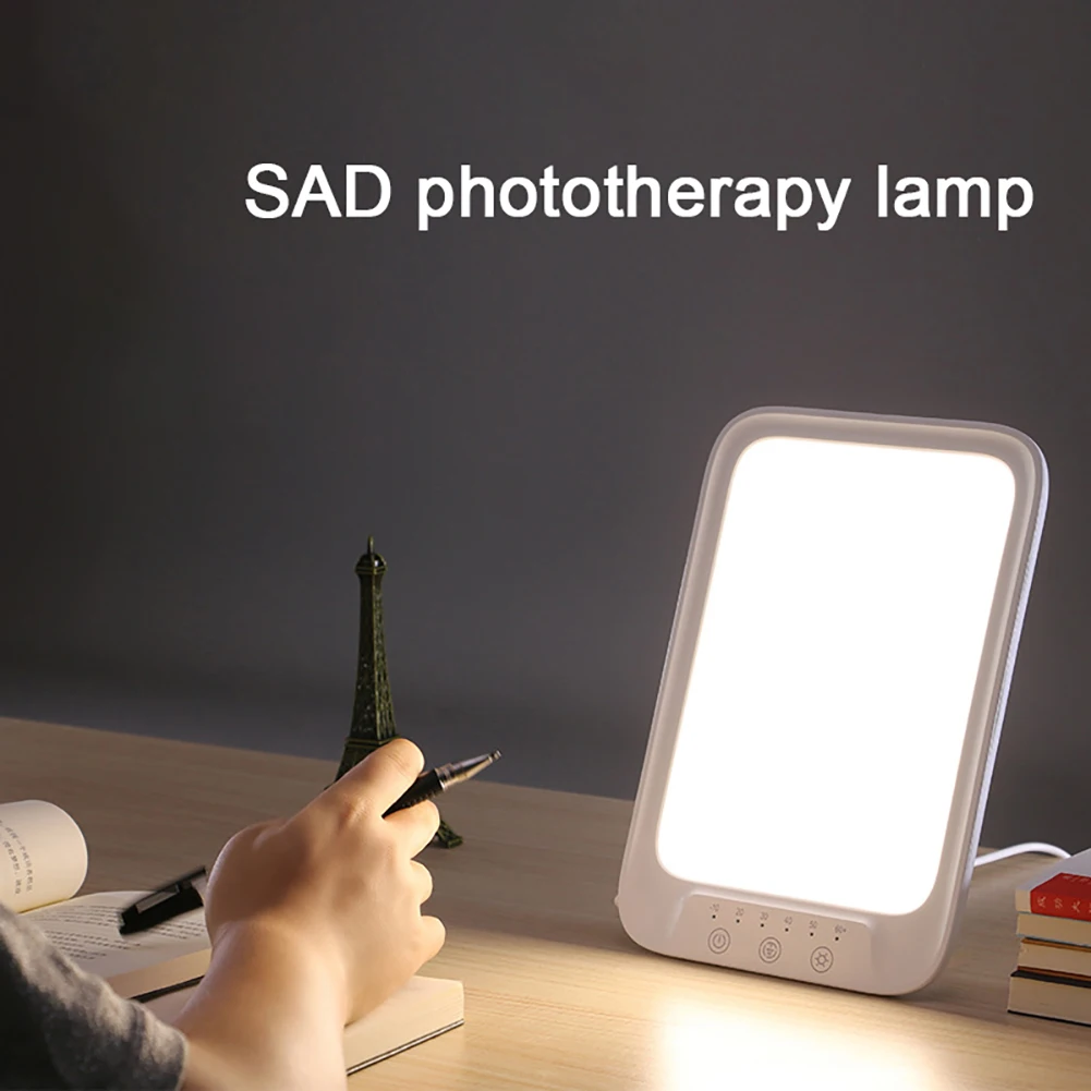 Лампа для световой терапии, 10 уровней яркости, 6 настроек таймера звуковая машина с белым шумом 9 естественных звуков для дома офиса путешествий детей несколько настроек таймера