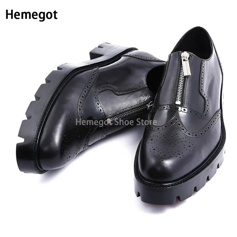 

Men's Genuine Leather Oxford Shoes Classic Slip On Office Dress Wedding Brogue Pointed Toe Business Formal Shoes for Men