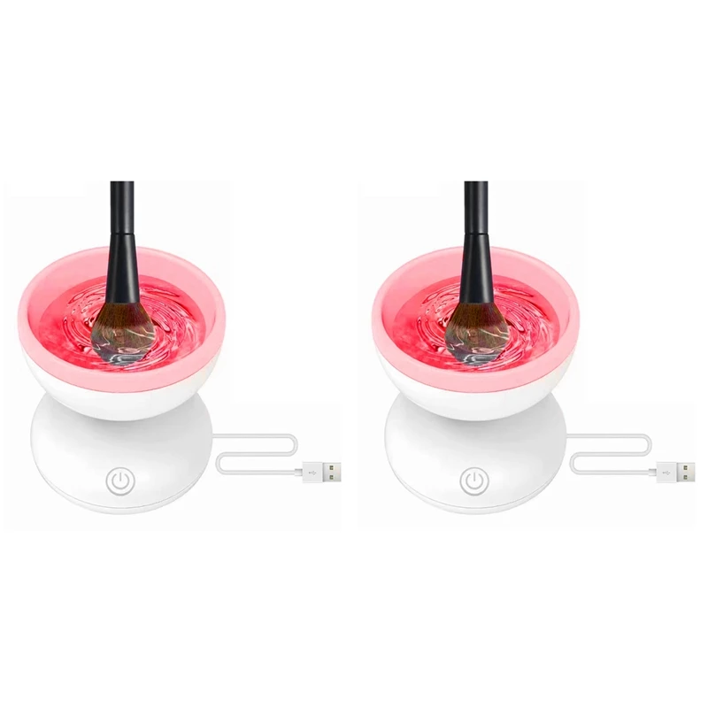 

2 шт., электрическая машинка для очистки кистей для макияжа