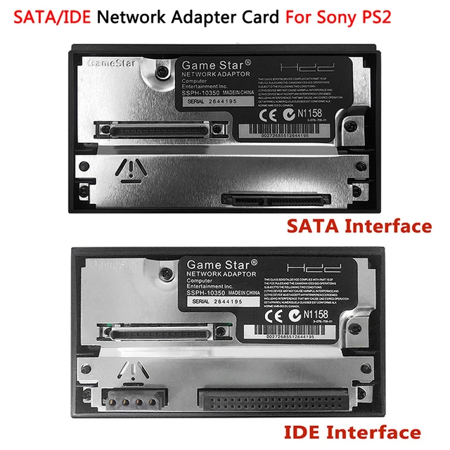  Interface Network Adapter for Sony Playstation 2, HDD Hard Disk  Adapter, for Sata Network Adapter, Support SATA 2.5in 3.5in(No IDE) :  Electronics